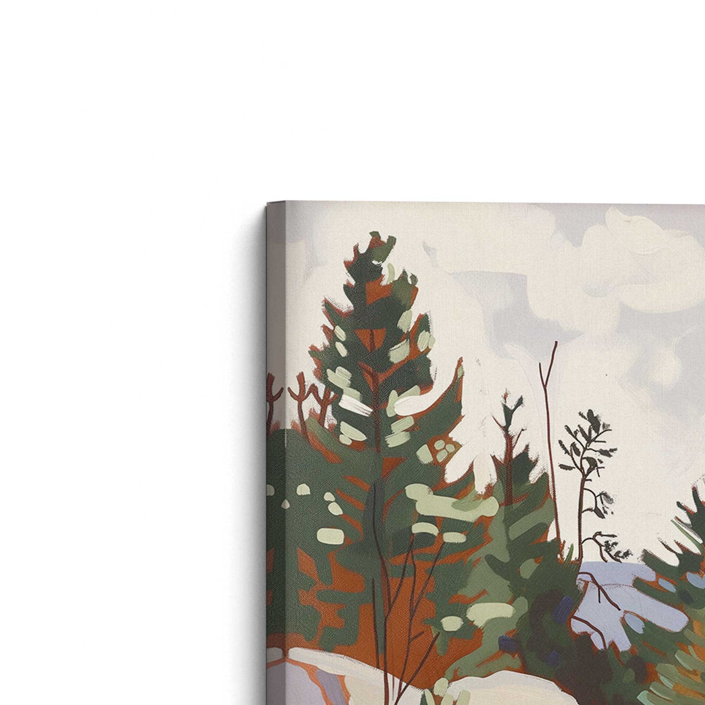 [Color:Stretched Canvas], Picture of the corner of the art