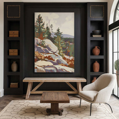 [Color:Stretched Canvas], Picture of art in a room