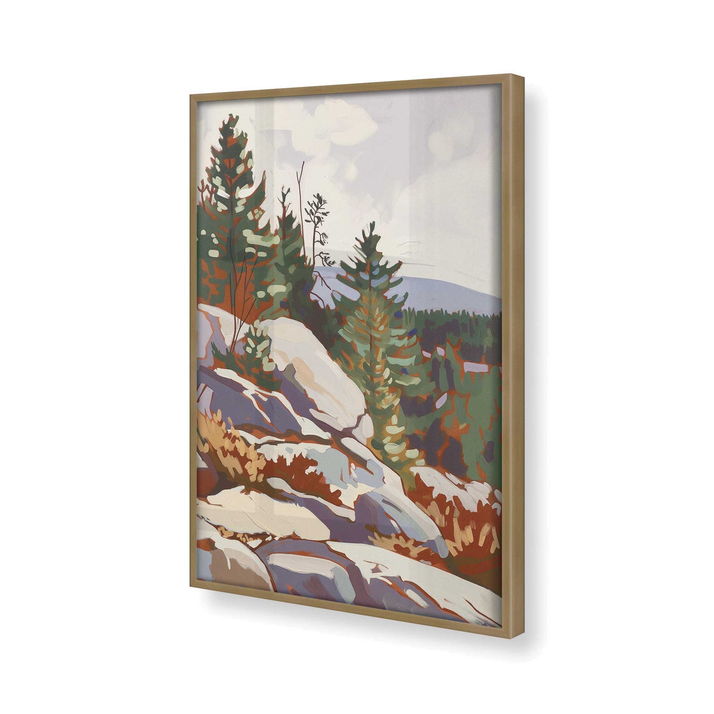 [Color:Brushed Gold] Picture of art in a Brushed Gold frame of the corner