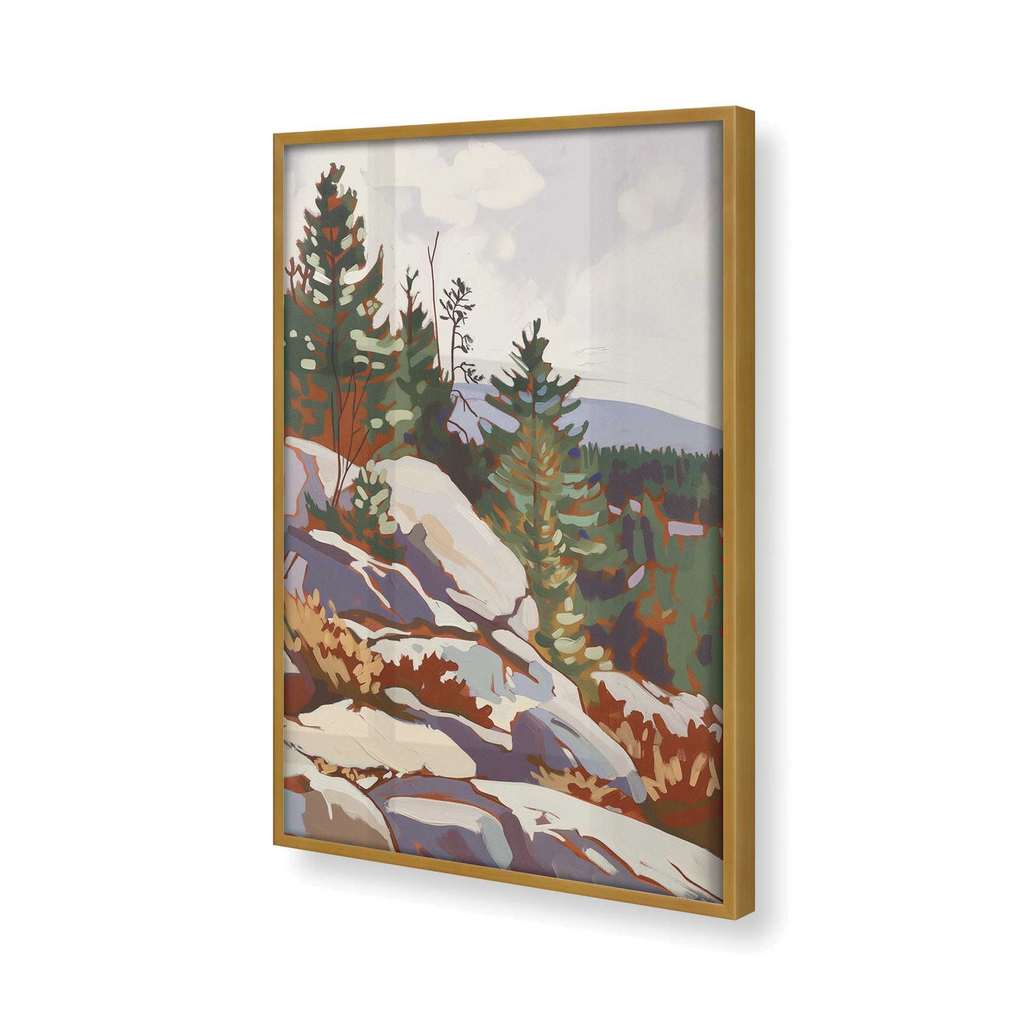 [Color:Polished Gold] Picture of art in a Polished Gold frame of the corner