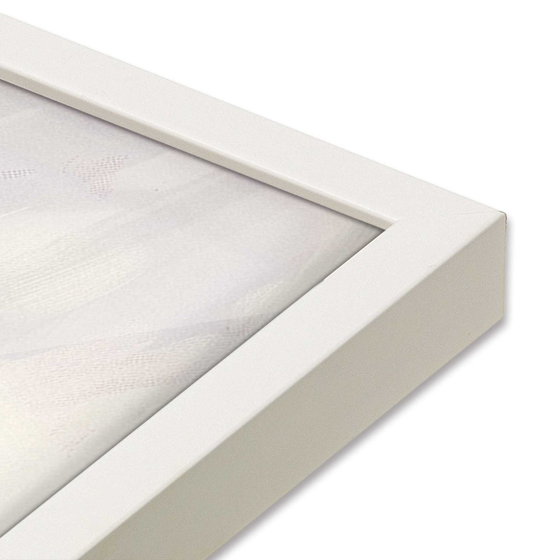 [Color:Opaque White] Picture of art in a Opaque White frame at an angle