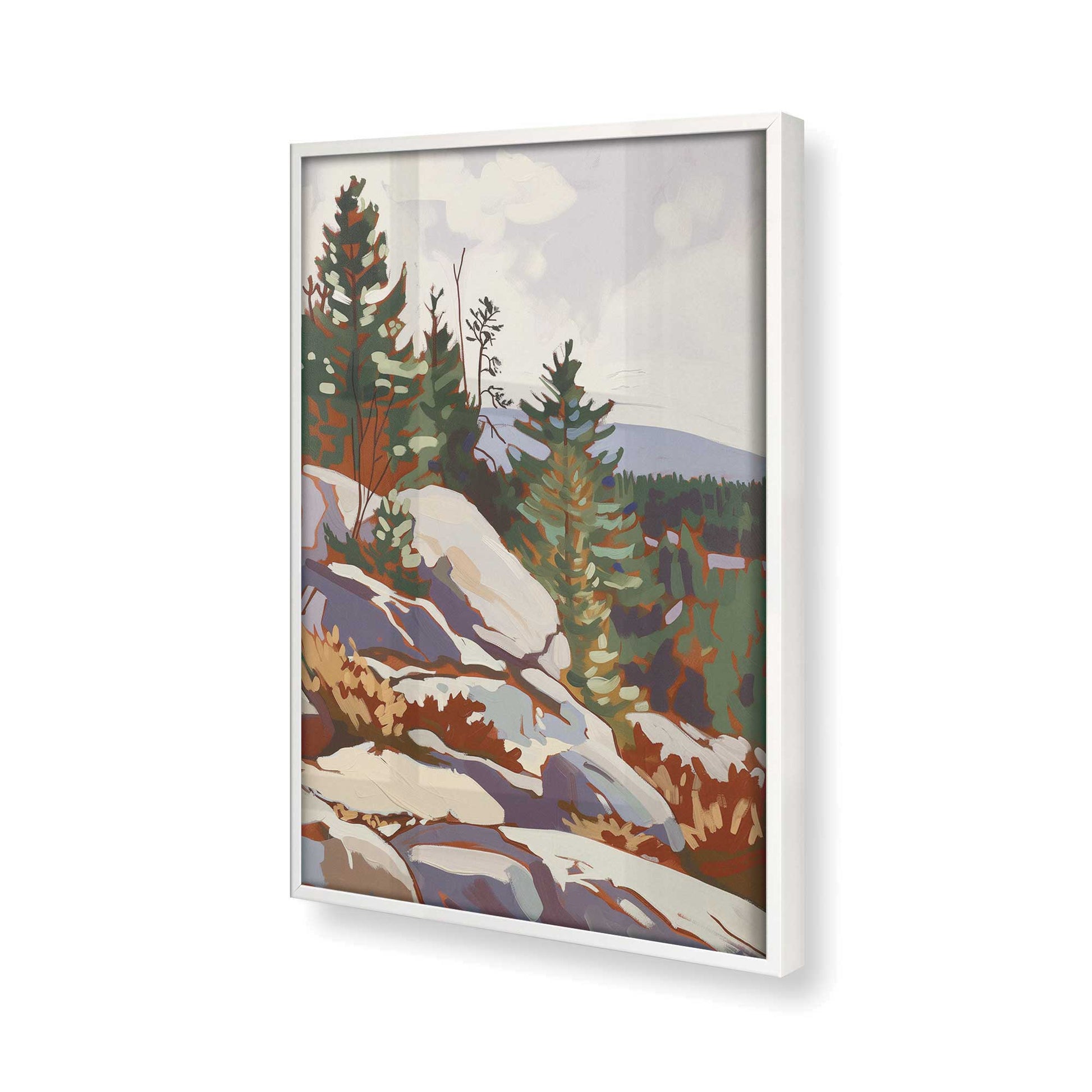 [Color:Opaque White] Picture of art in a Opaque White frame of the corner