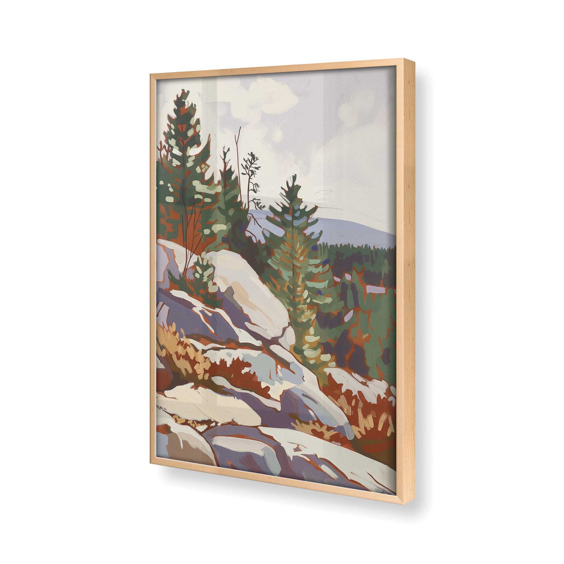 [Color:Raw Maple] Picture of art in a Raw Maple frame of the corner