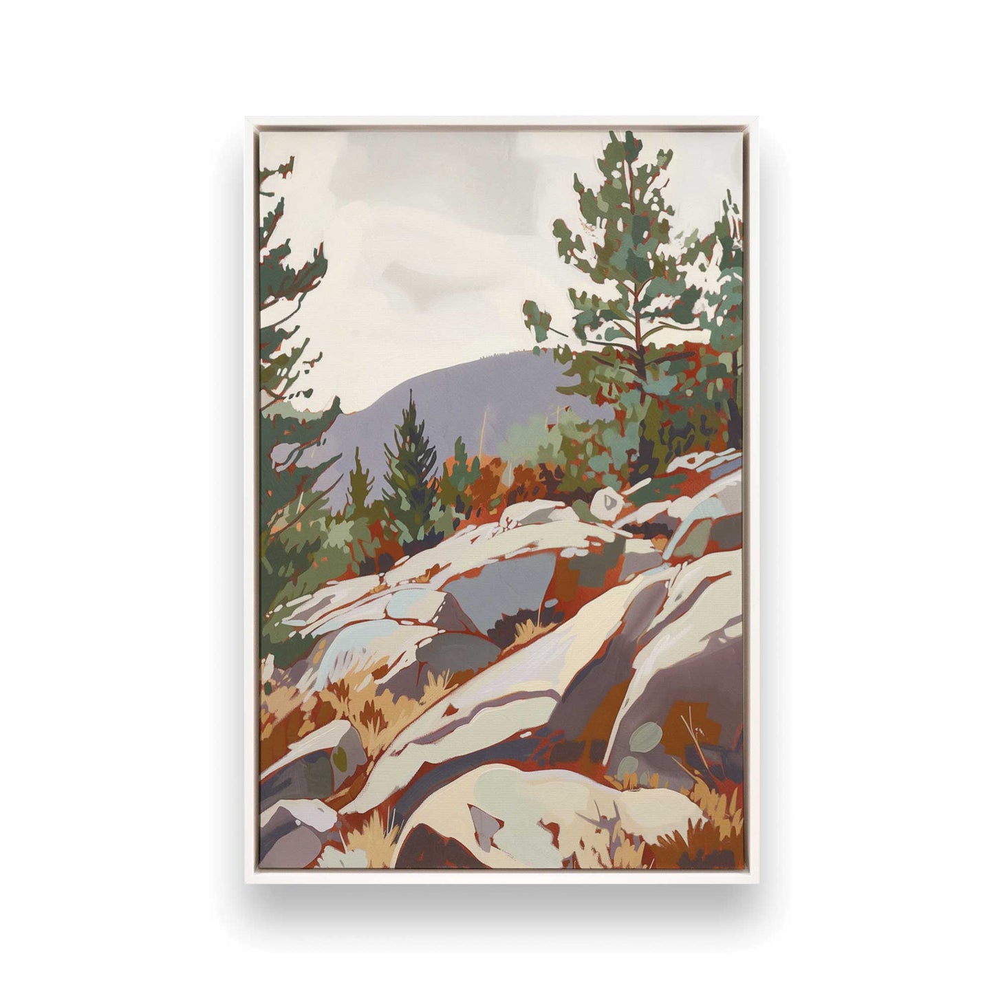 [Color:Opaque White] Picture of art in a White frame