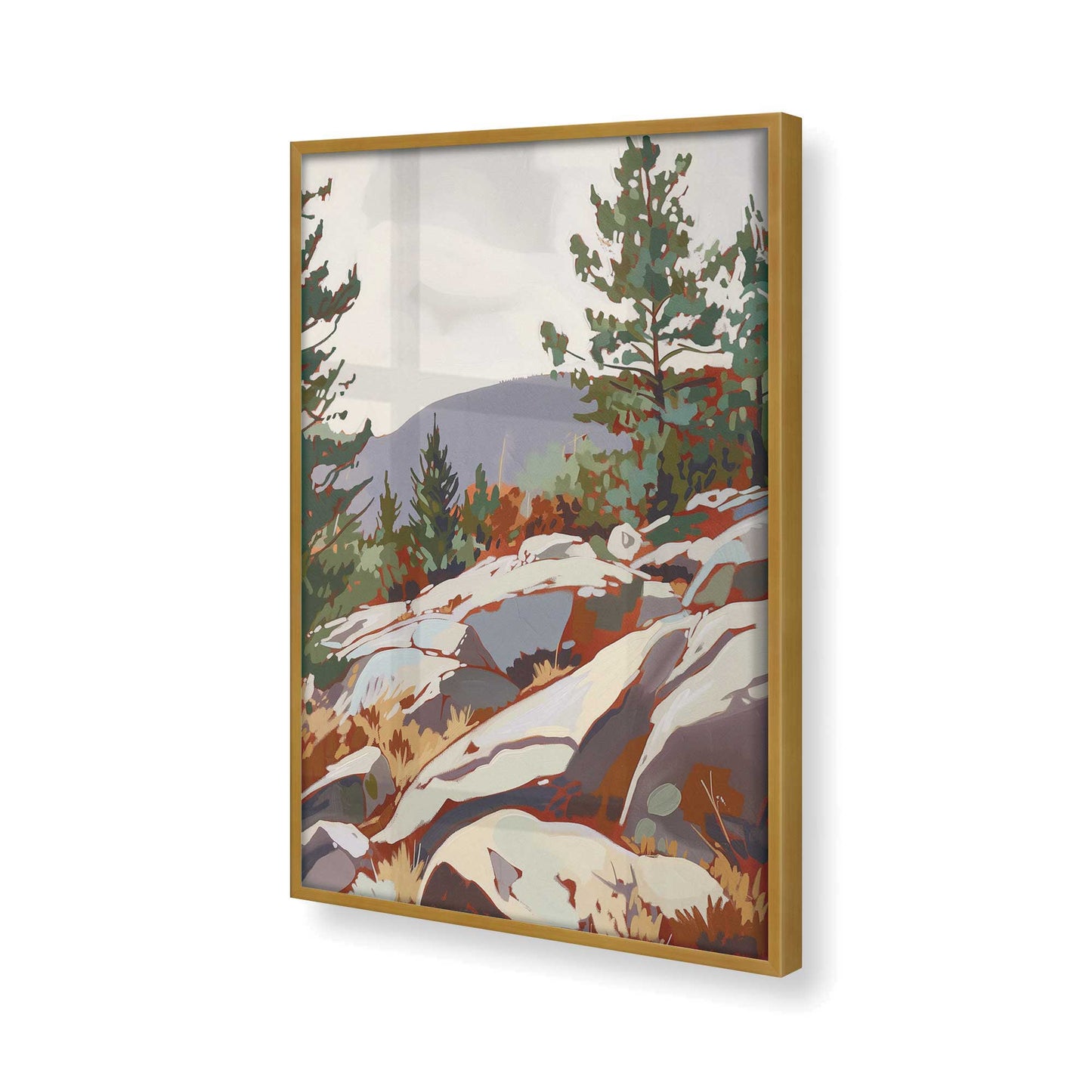 [Color:Polished Gold] Picture of art in a Polished Gold frame of the corner