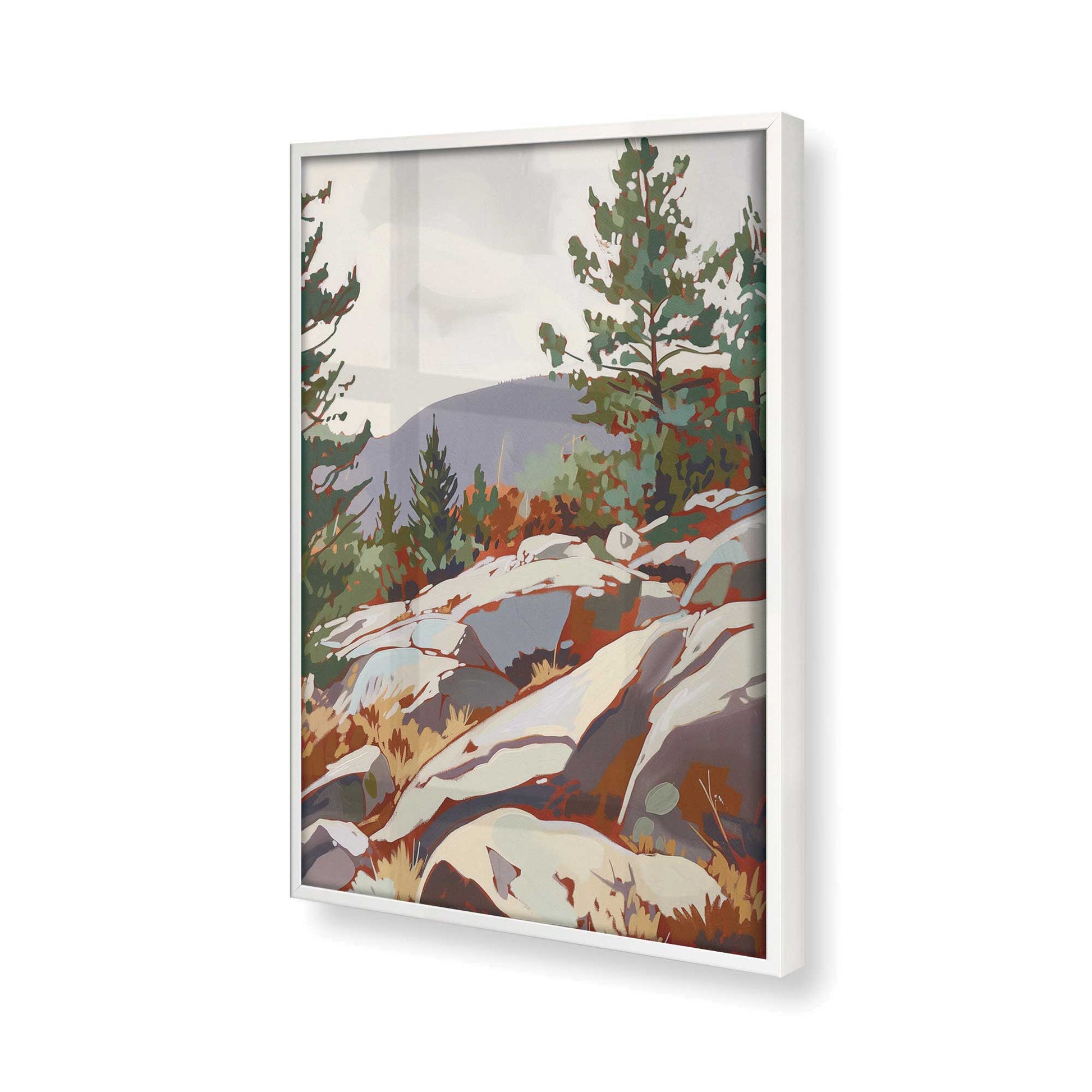 [Color:Opaque White] Picture of art in a Opaque White frame of the corner