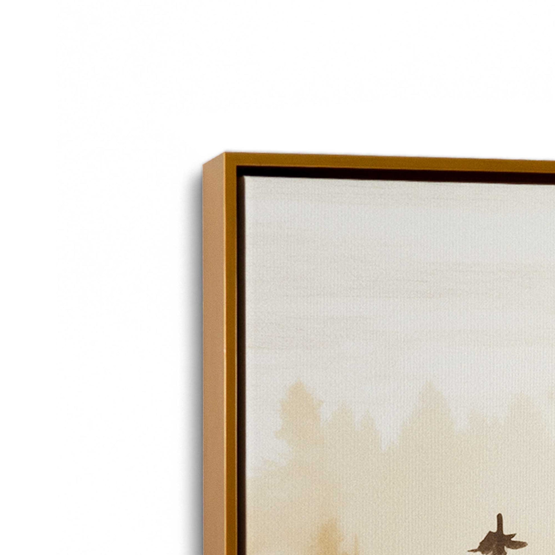 [Color:Polished Gold], Picture of art in a Polished Gold frame at an angle