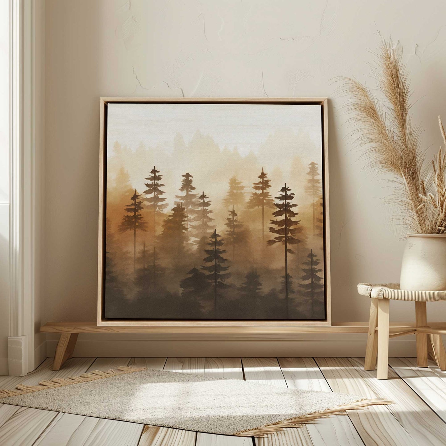 Forest at Golden Hour Print on Canvas