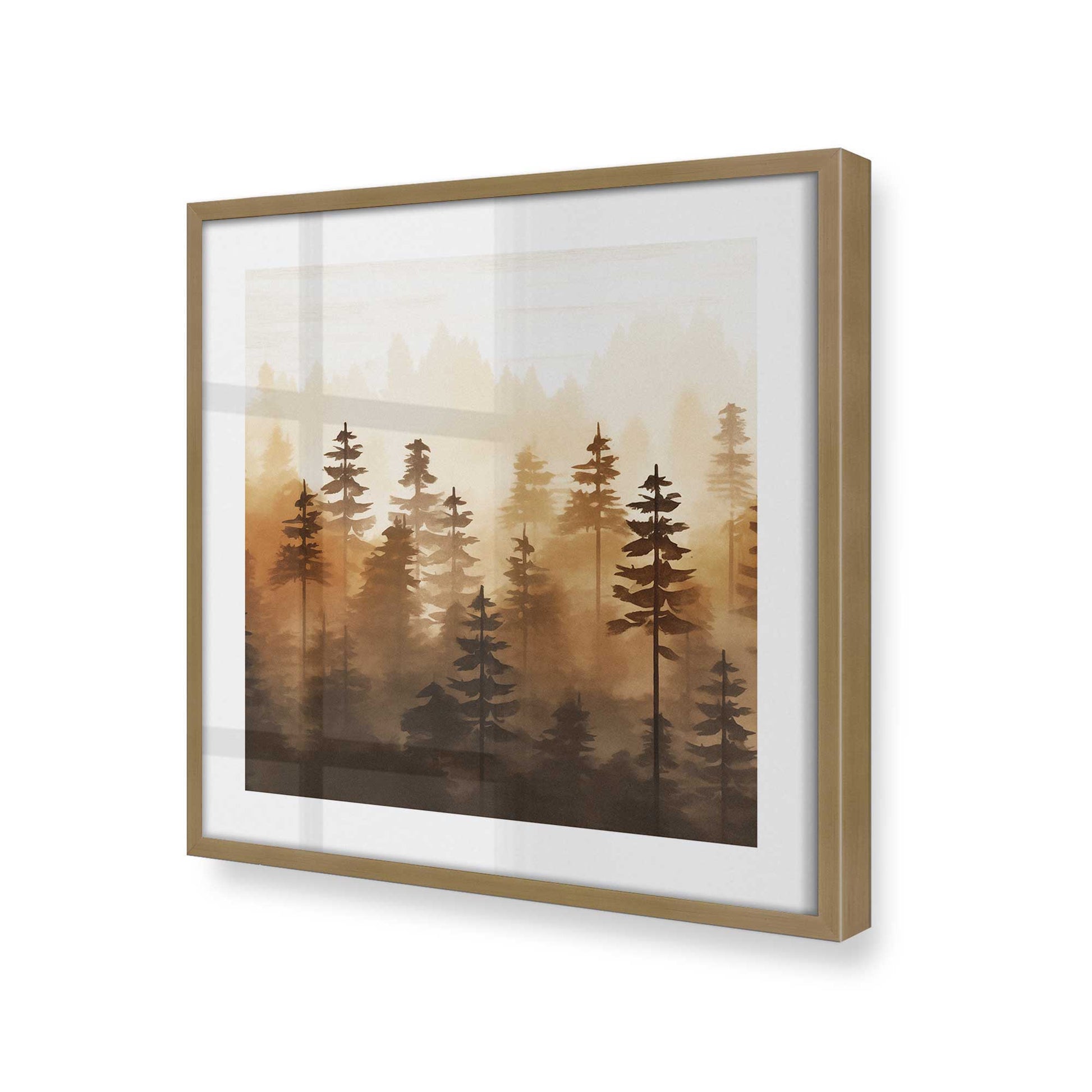 [Color:Brushed Gold], Picture of art in a Brushed Gold frame at an angle