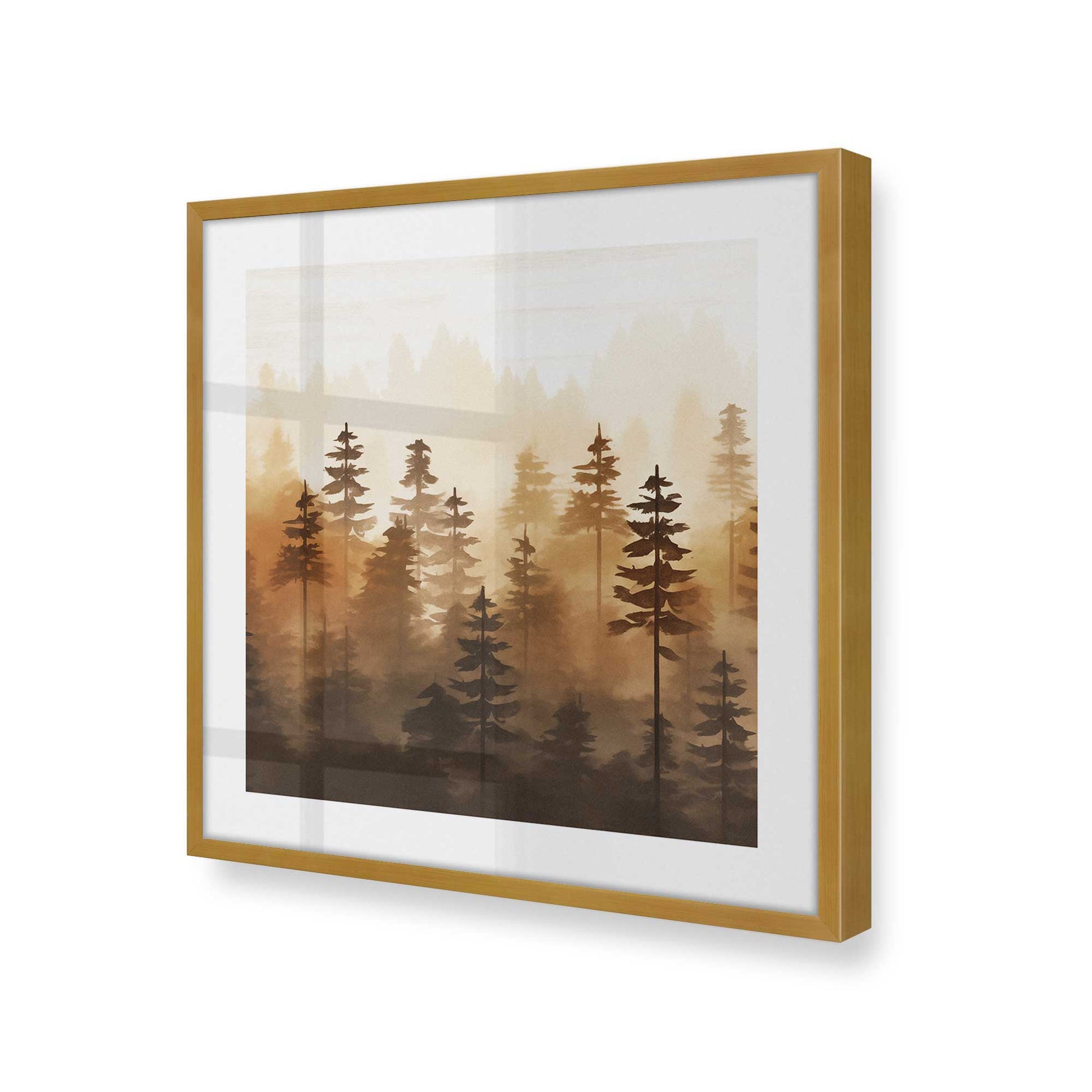 [Color:Polished Gold], Picture of art in a Polished Gold frame at an angle