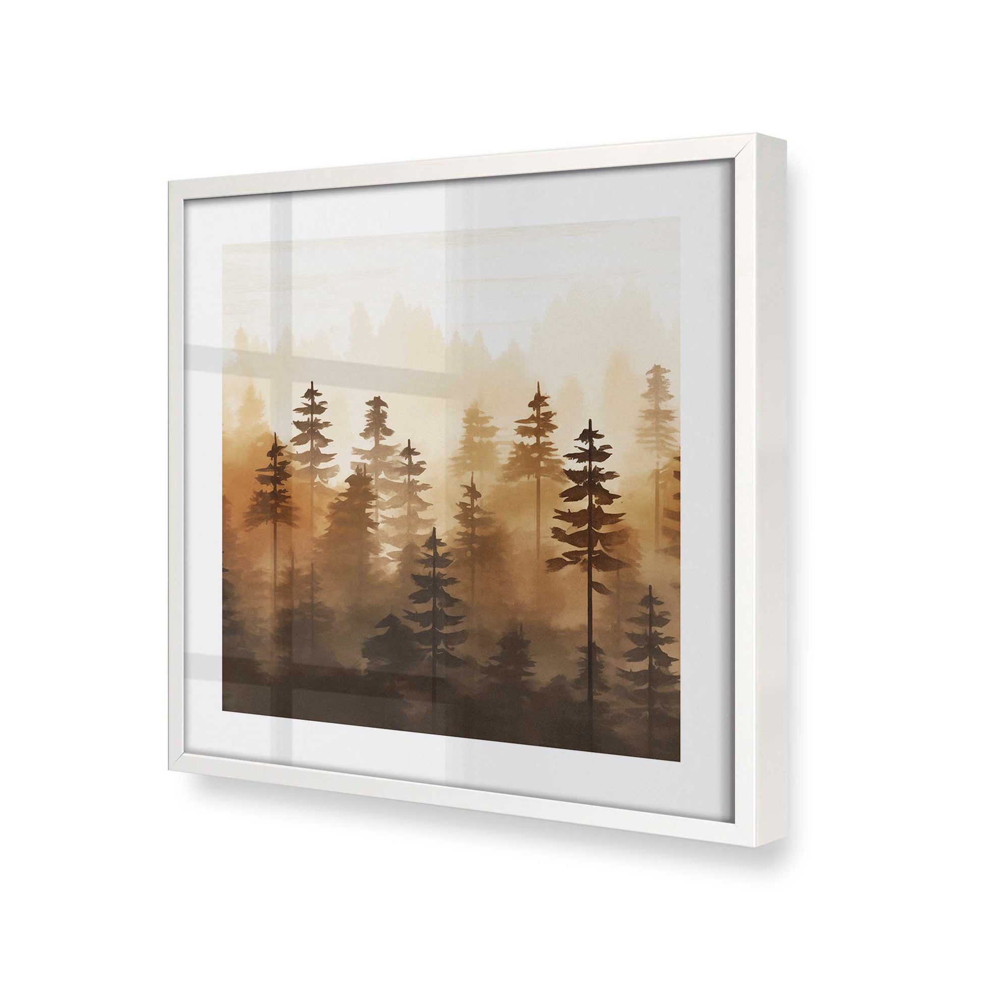 [Color:Opaque White], Picture of art in a Opaque White frame at an angle