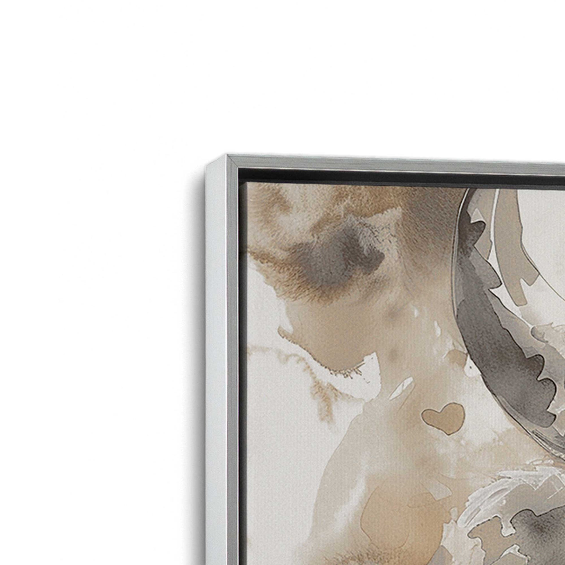 [Color:Polished Chrome], Picture of art in a Polished Chrome frame at an angle