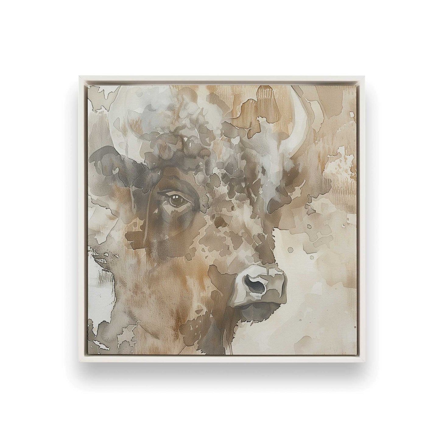 [Color:Opaque White], Picture of art in a White frame