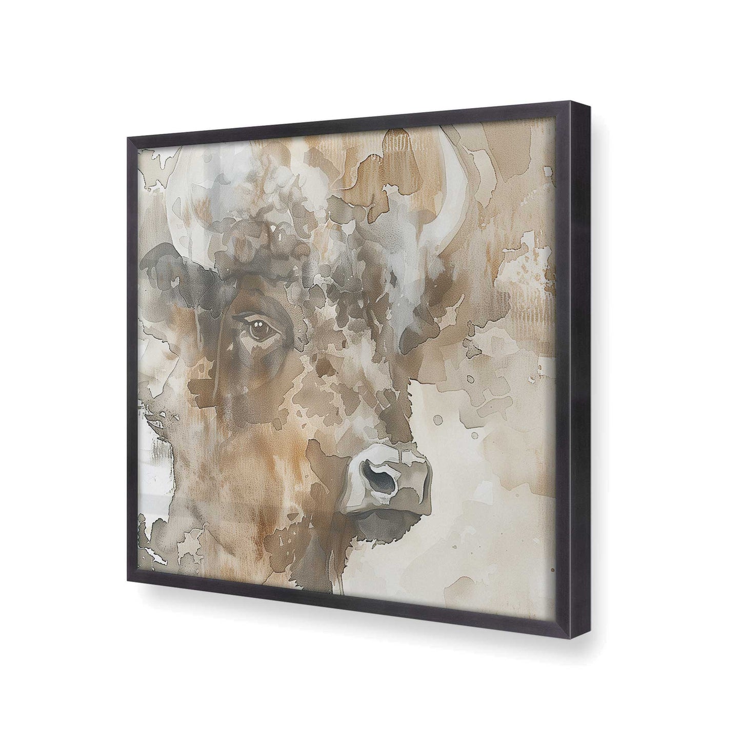 [Color:Weathered Zinc], Picture of art in a Weathered Zinc frame at an angle