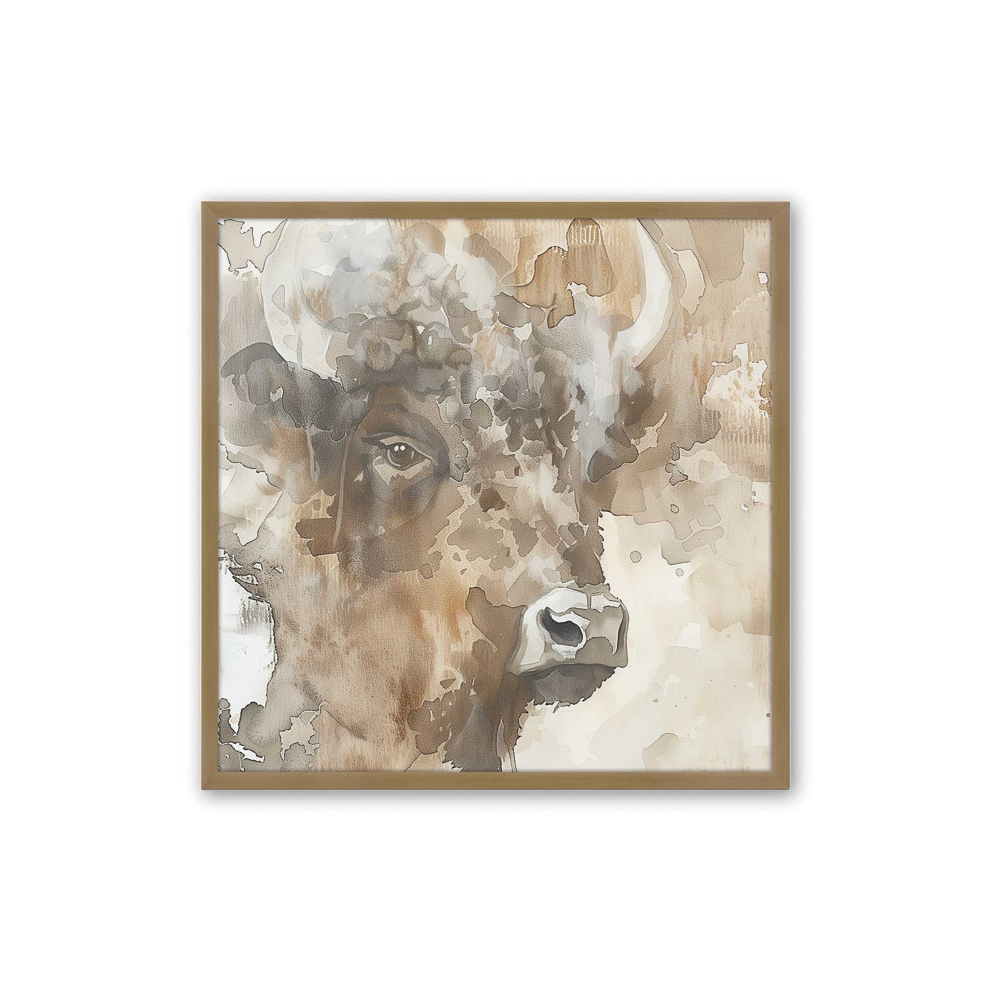 [Color:Brushed Gold], Picture of art in a Brushed Gold frame