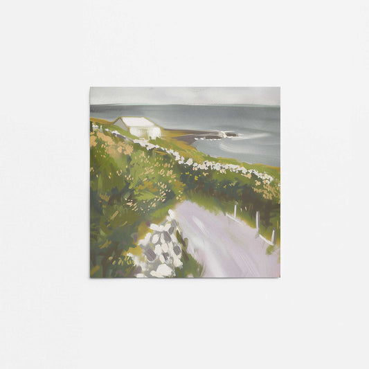 Floral Coastal Walk I Promotional Rolled Print