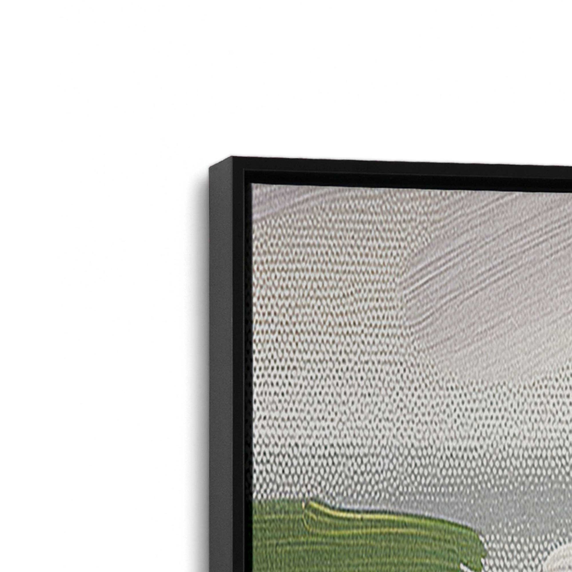 [Color:Satin Black], Picture of art in a Satin Black frame at an angle