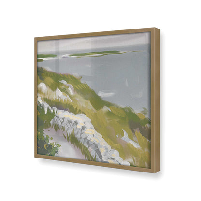 [Color:Brushed Gold], Picture of art in a Brushed Gold frame at an angle