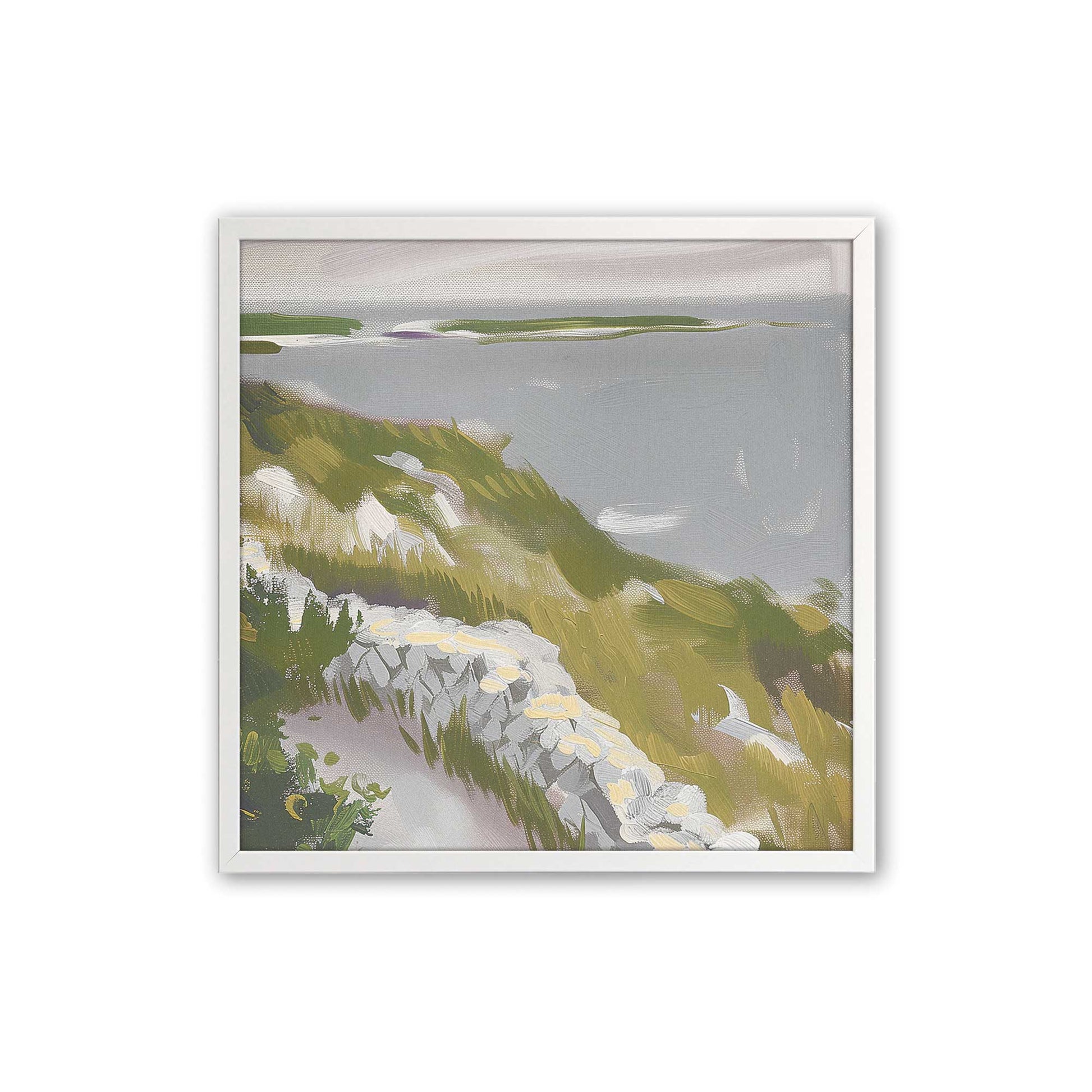 [Color:Opaque White], Picture of art in a Opaque White frame