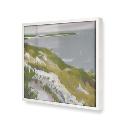 [Color:Opaque White], Picture of art in a Opaque White frame at an angle