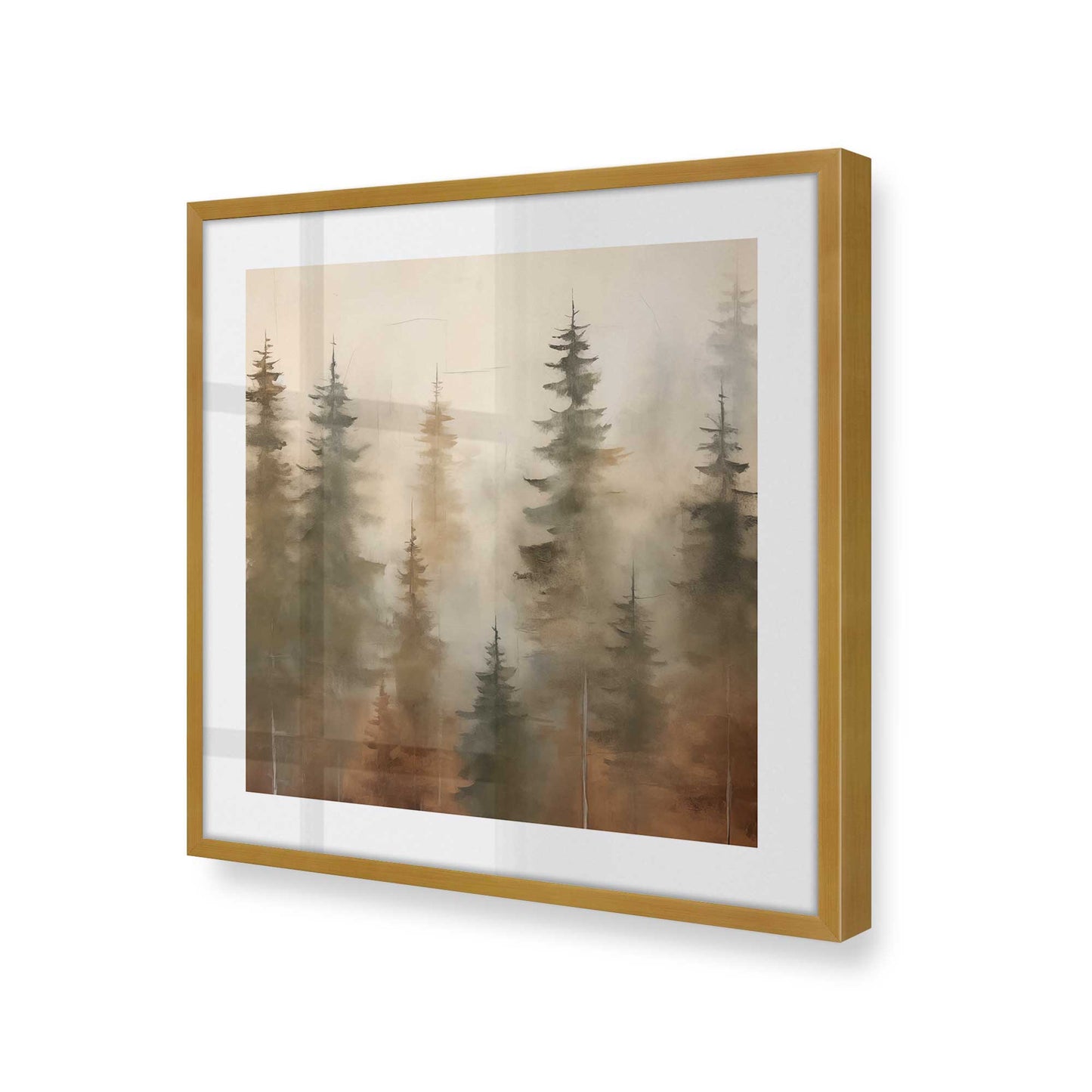 [Color:Polished Gold], Picture of art in a Polished Gold frame at an angle