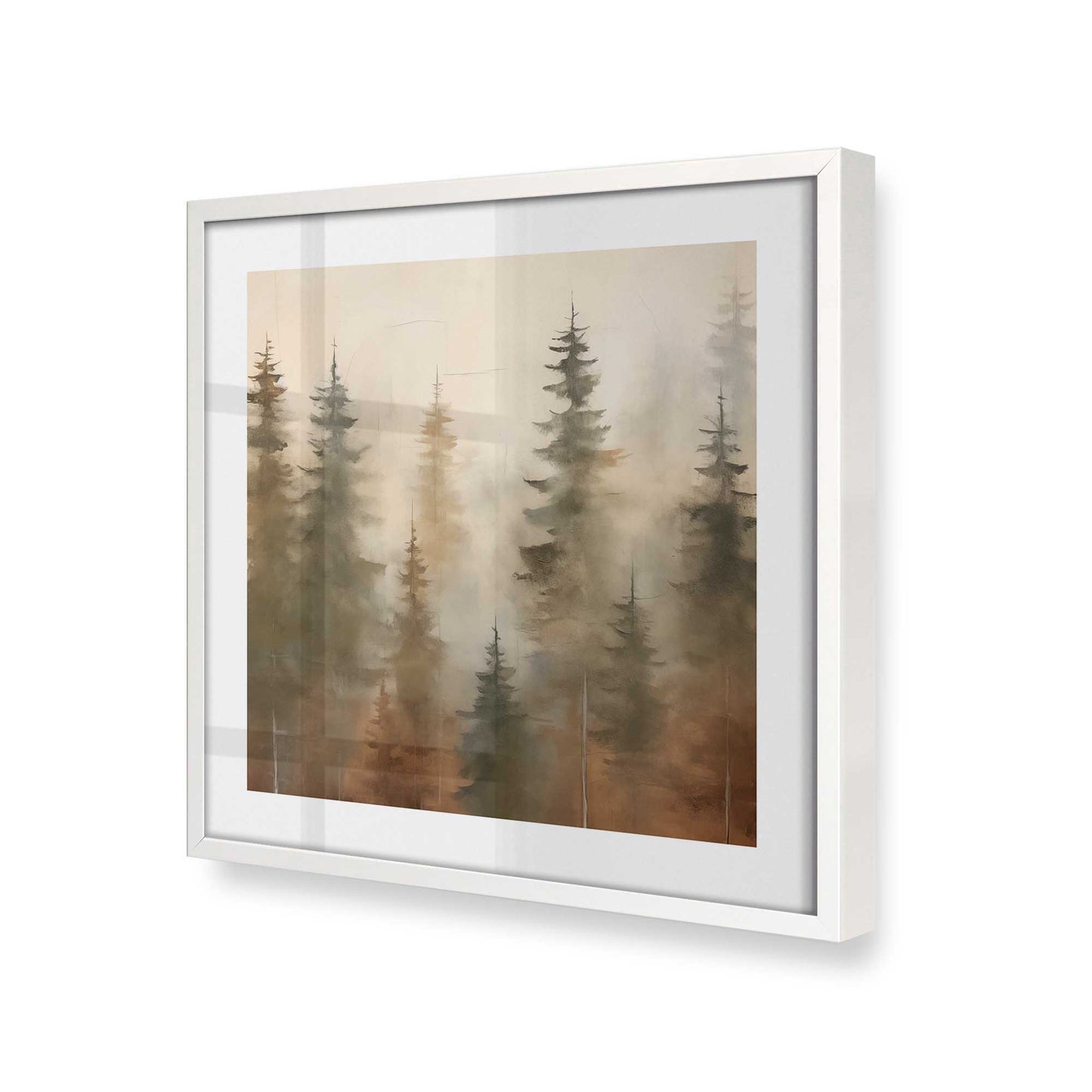 [Color:Opaque White], Picture of art in a Opaque White frame at an angle