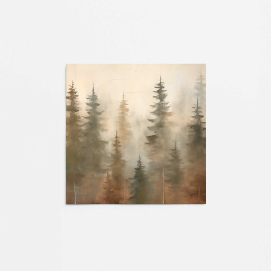 Foggy Warm Forest I Promotional Rolled Print