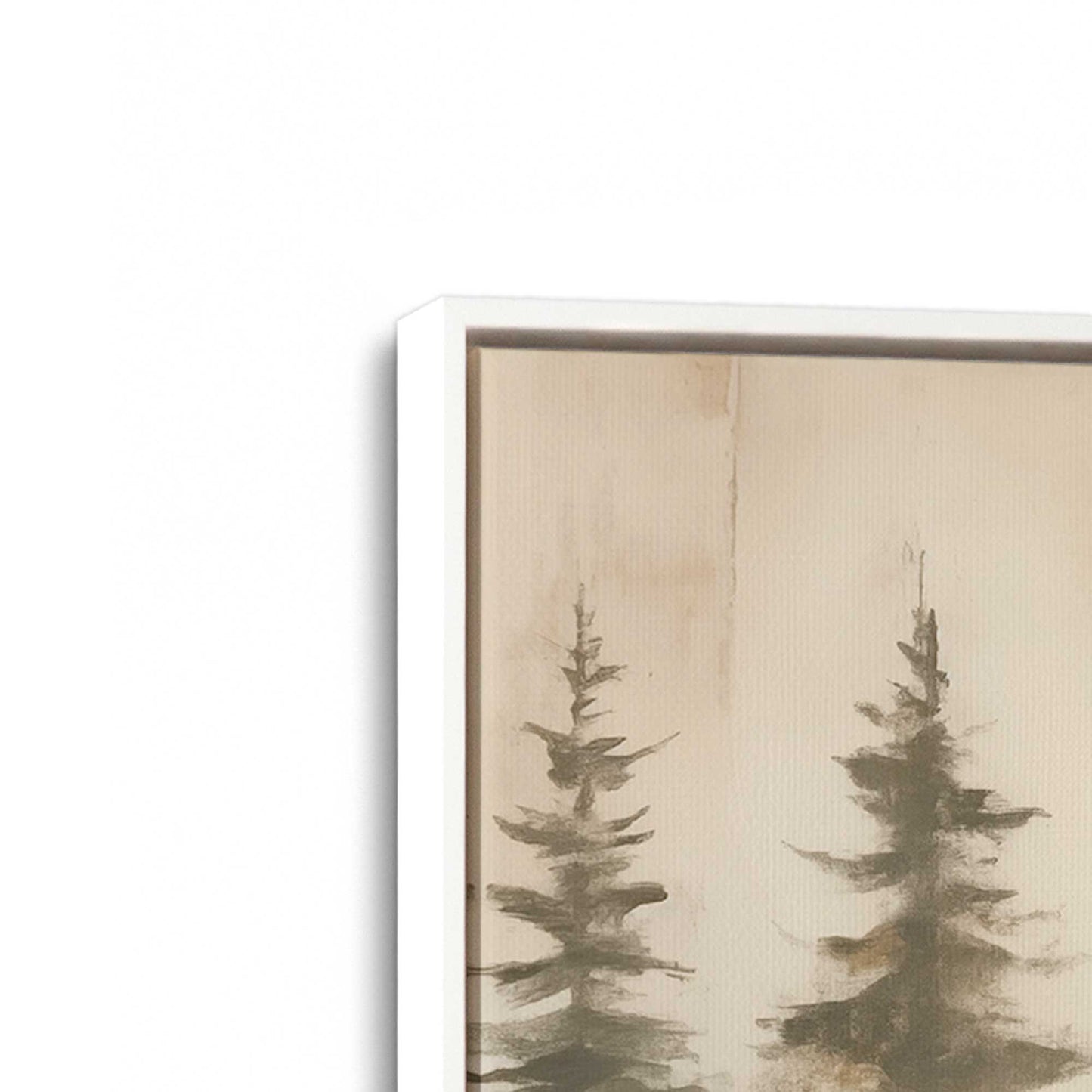 [Color:Opaque White], Picture of art in a White frame at an angle