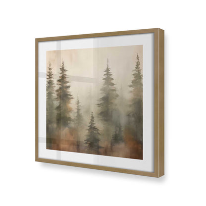 [Color:Brushed Gold], Picture of art in a Brushed Gold frame at an angle