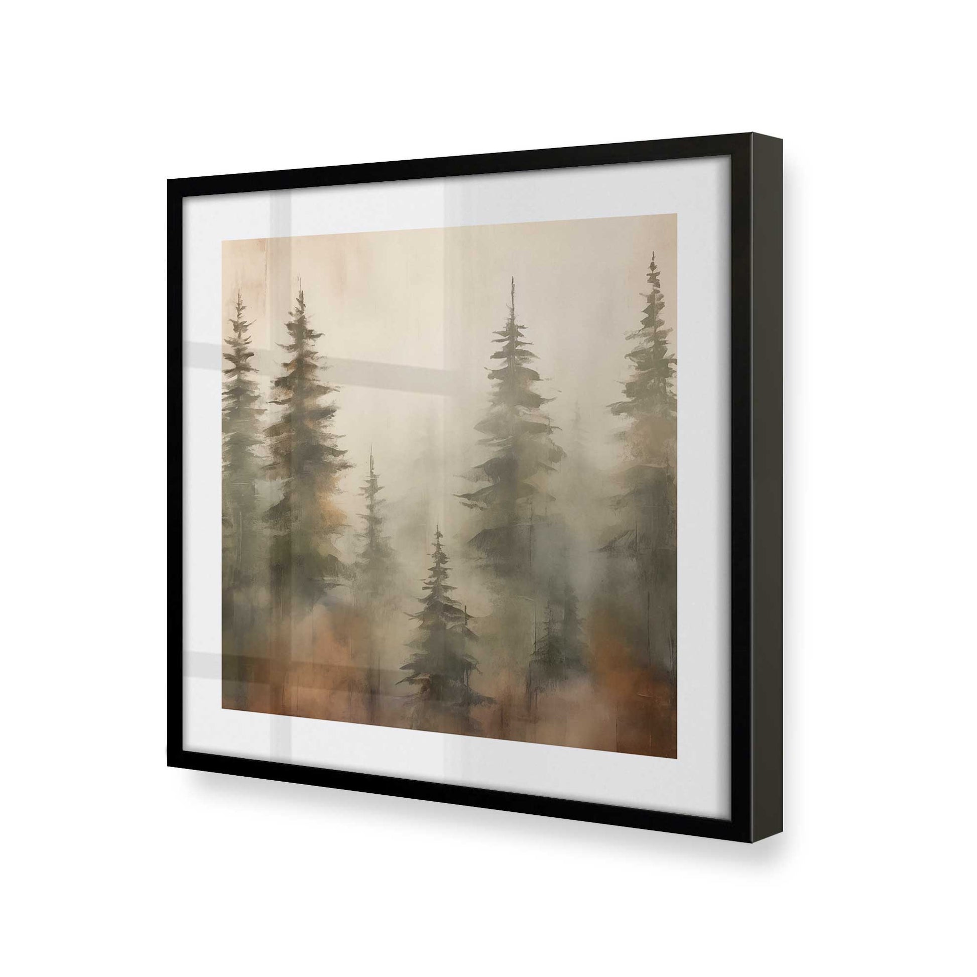 [Color:Satin Black], Picture of art in a Satin Black frame at an angle