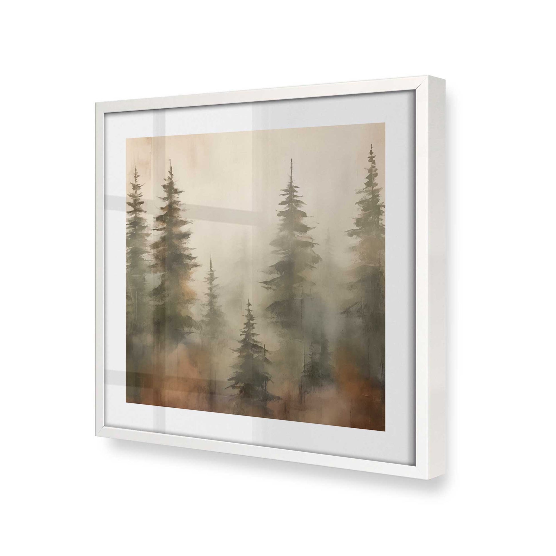 [Color:Opaque White], Picture of art in a Opaque White frame at an angle