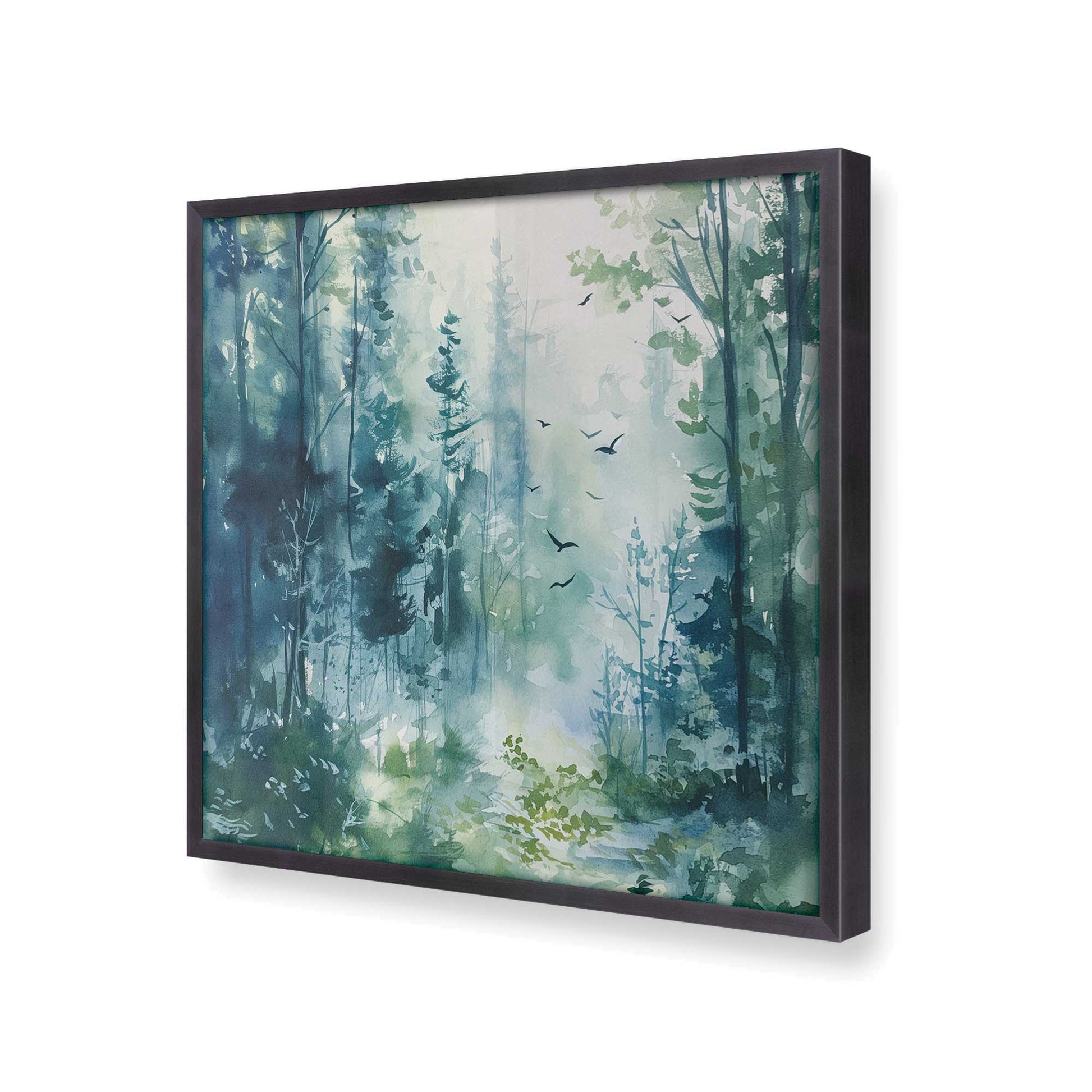 [Color:Weathered Zinc], Picture of art in a Weathered Zinc frame of the corner