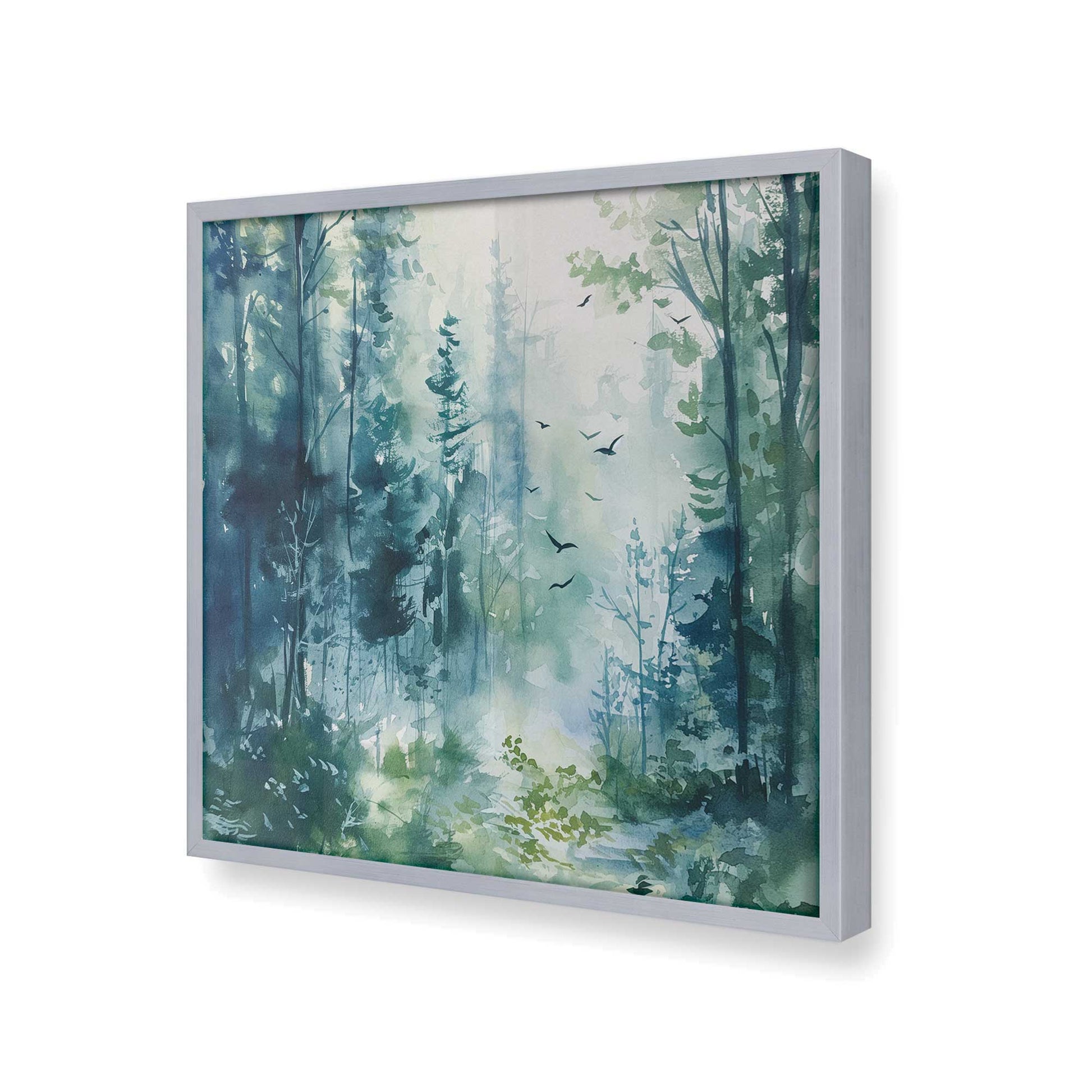 [Color:Polished Chrome], Picture of art in a Polished Chrome frame at an angle