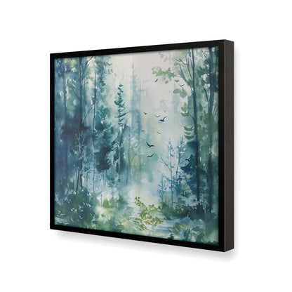 [Color:Satin Black], Picture of art in a Satin Black frame at an angle