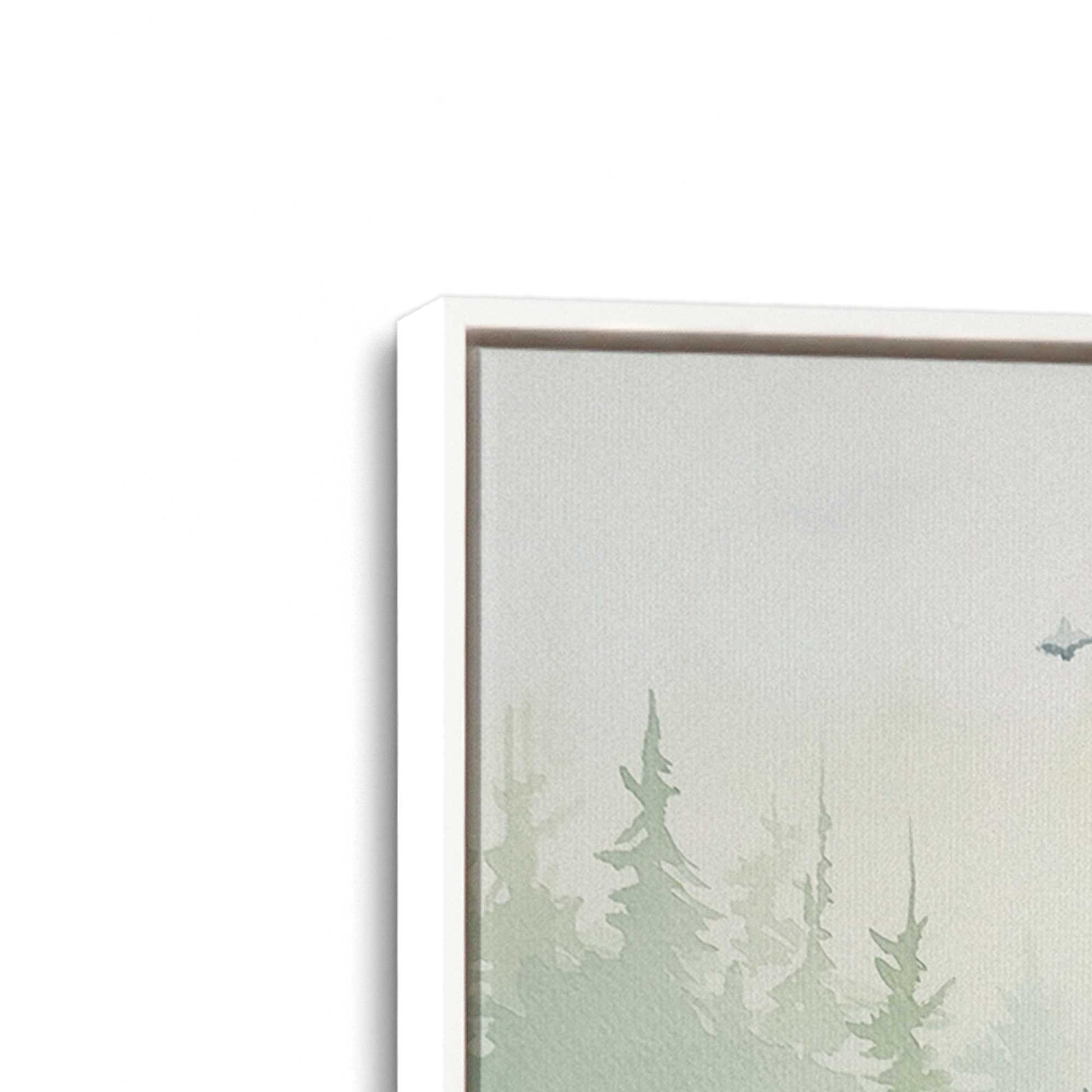 [Color:Opaque White], Picture of art in a White frame at an angle