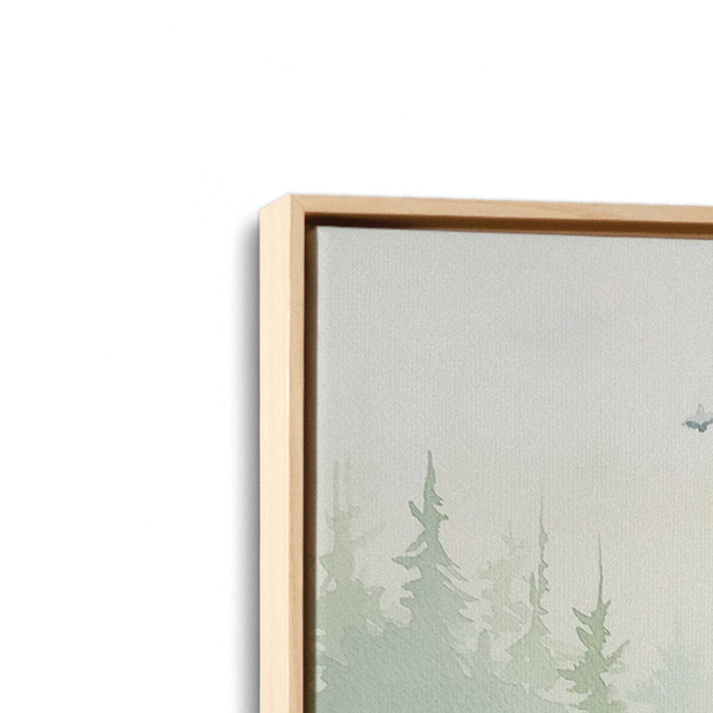 [Color:American Maple], Picture of art in a American Maple frame at an angle