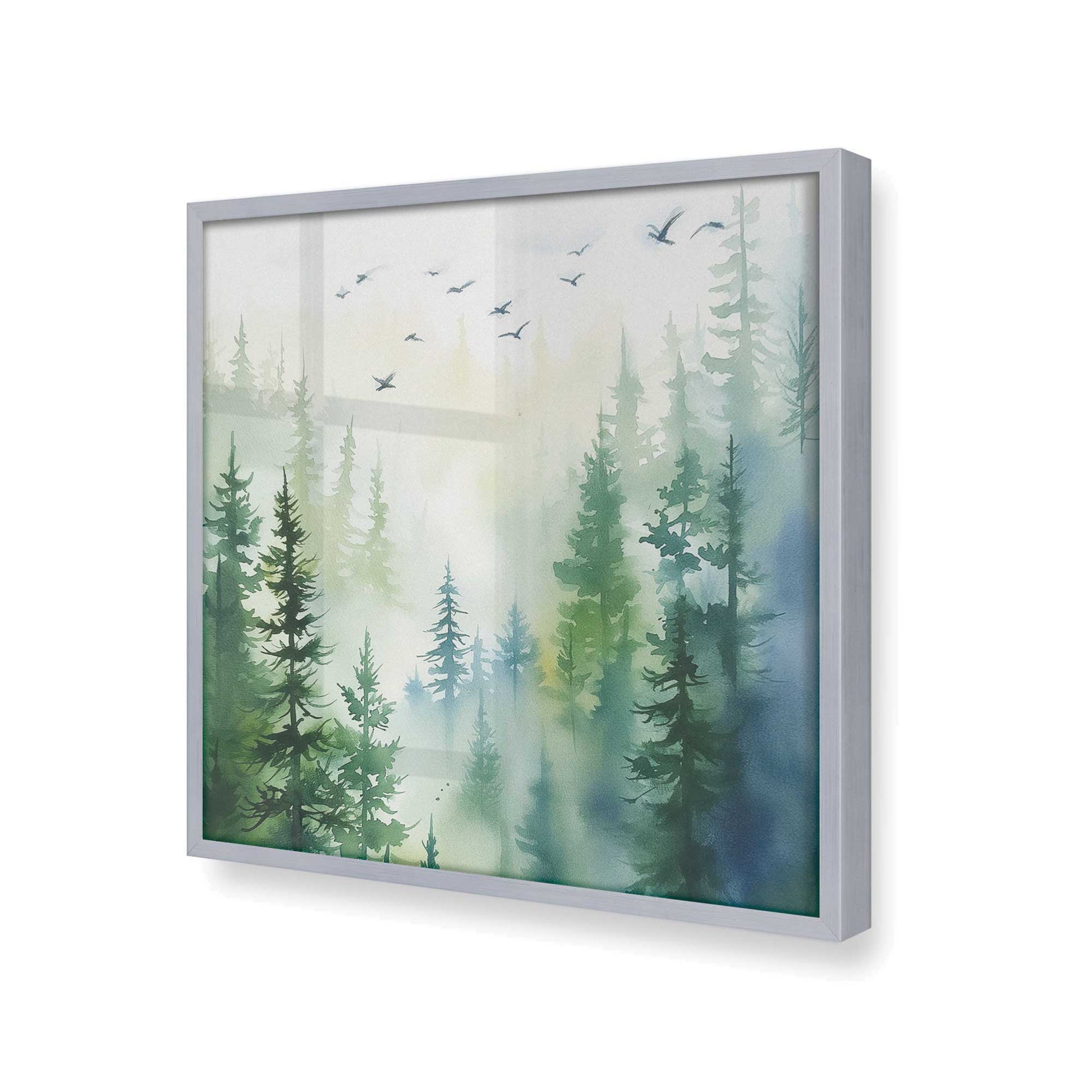 [Color:Polished Chrome], Picture of art in a Polished Chrome frame at an angle