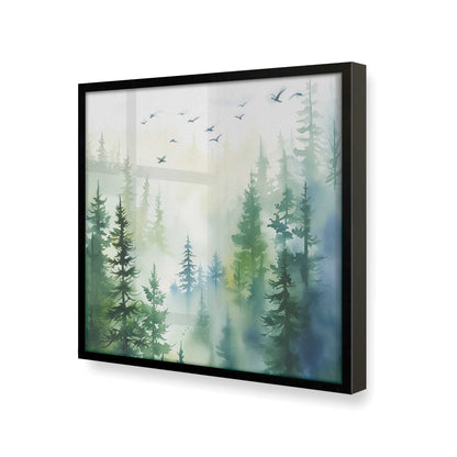 [Color:Satin Black], Picture of art in a Satin Black frame at an angle