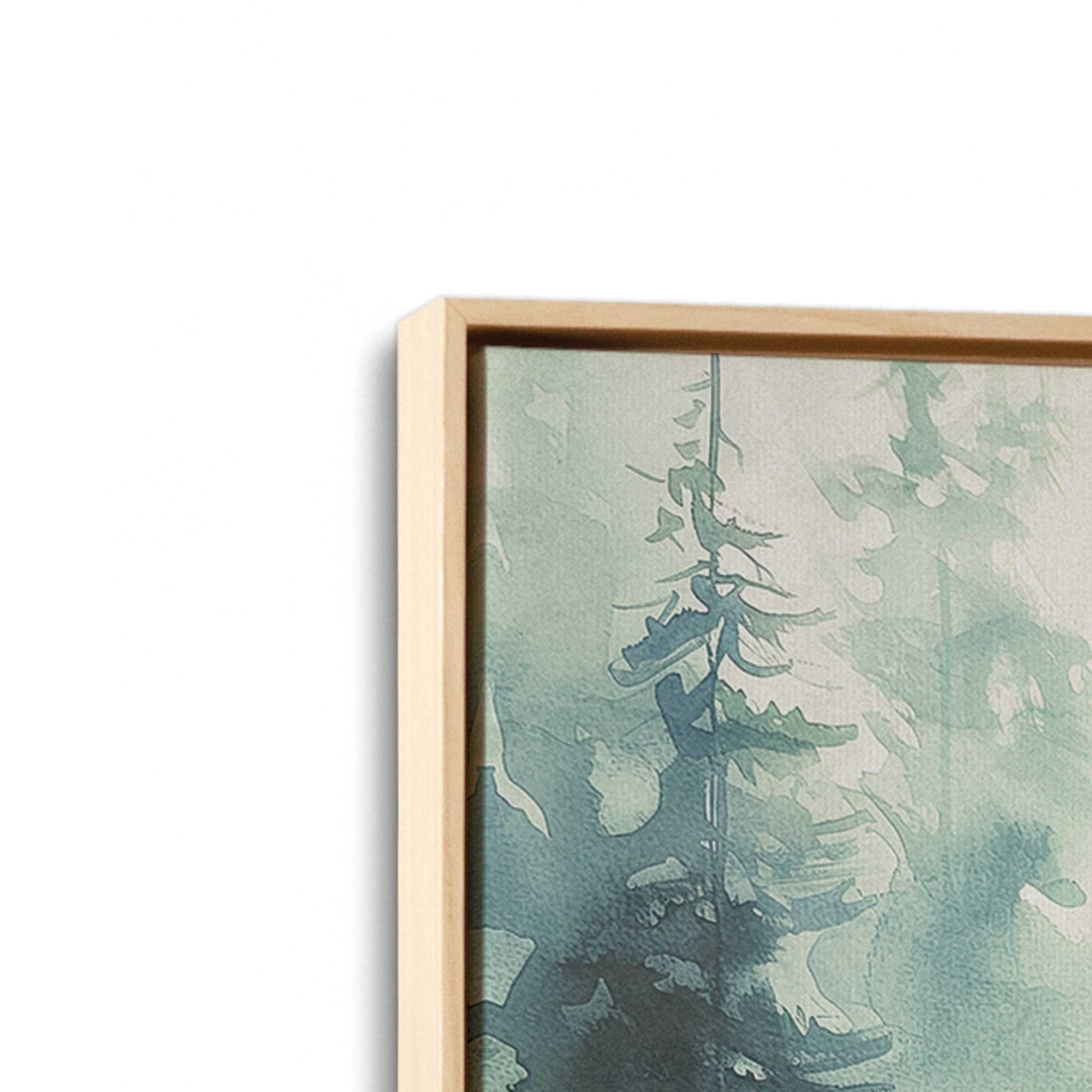 [Color:American Maple], Picture of art in a American Maple frame at an angle