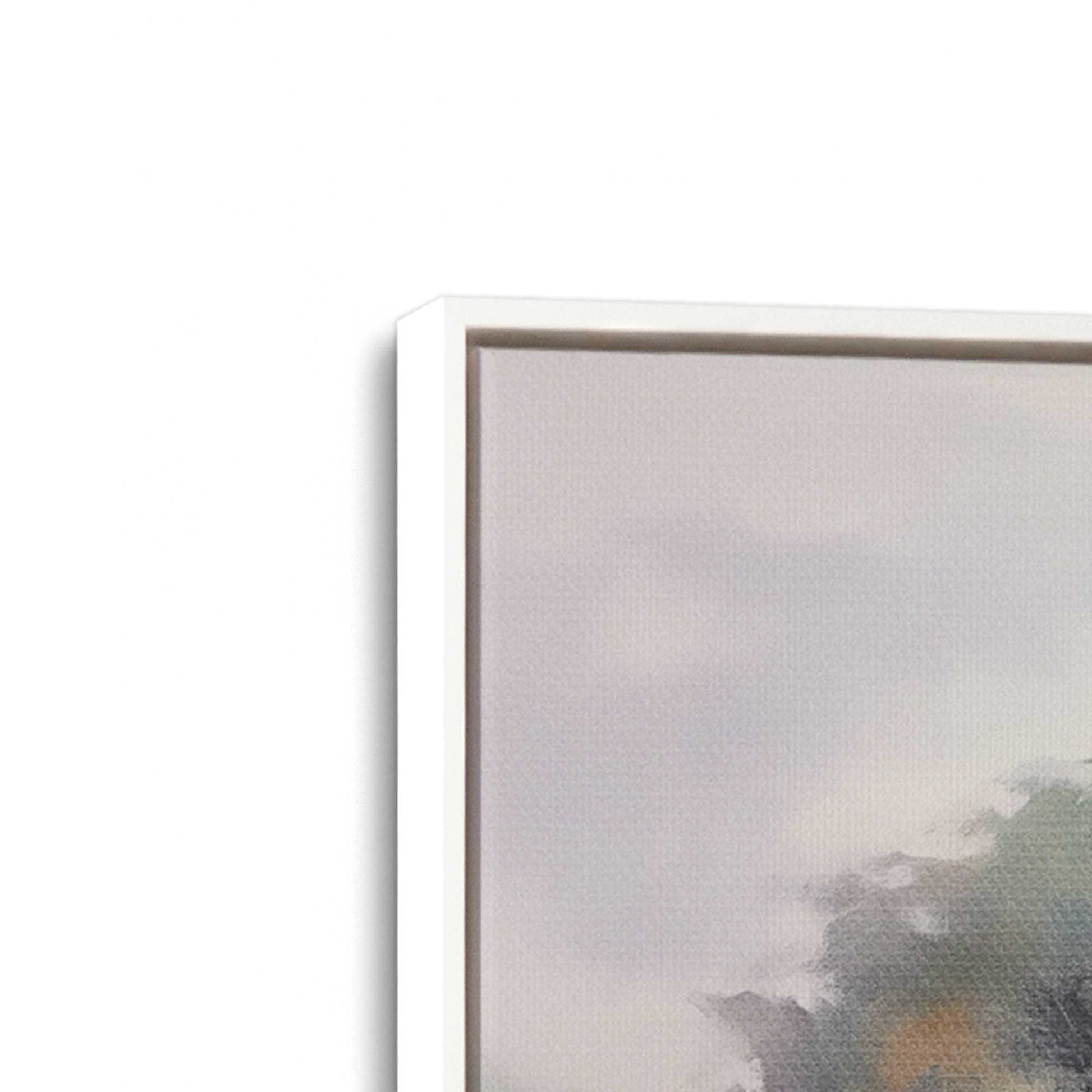 [Color:Opaque White], Picture of art in a White frame at an angle