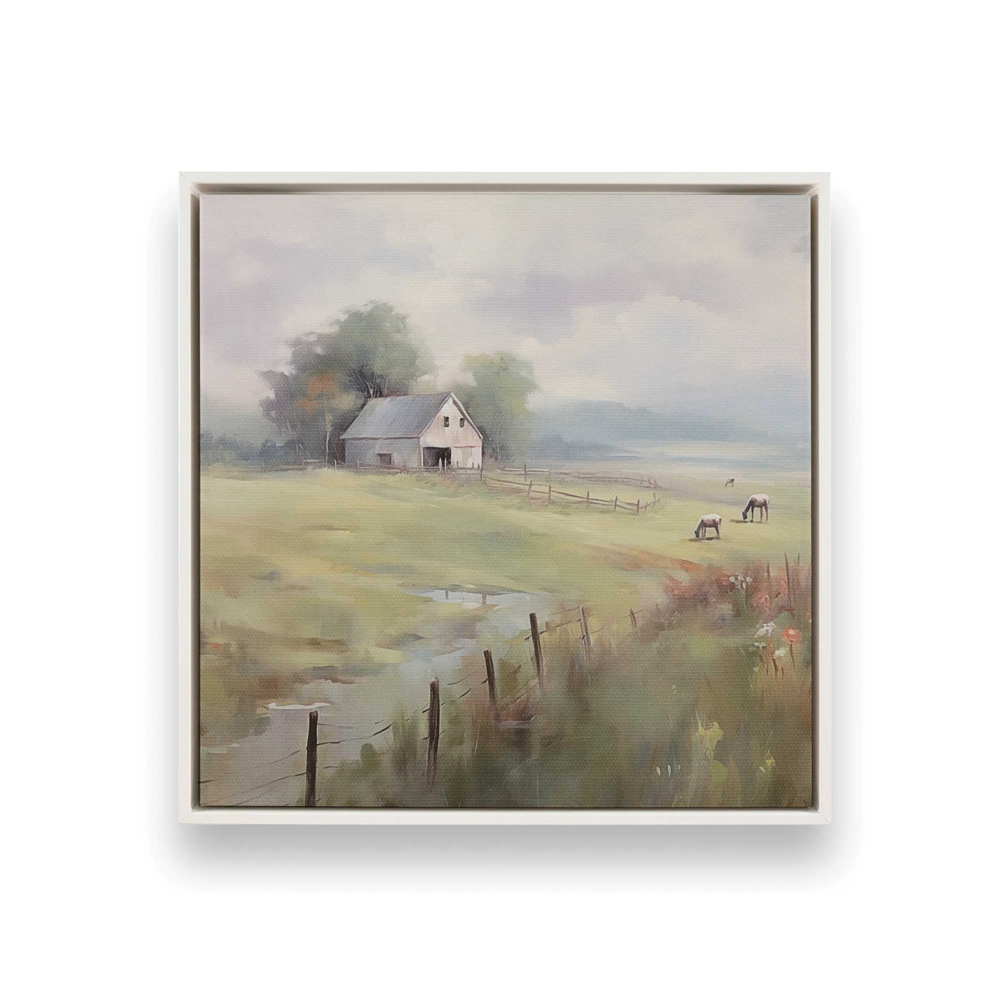 [Color:Opaque White], Picture of art in a White frame