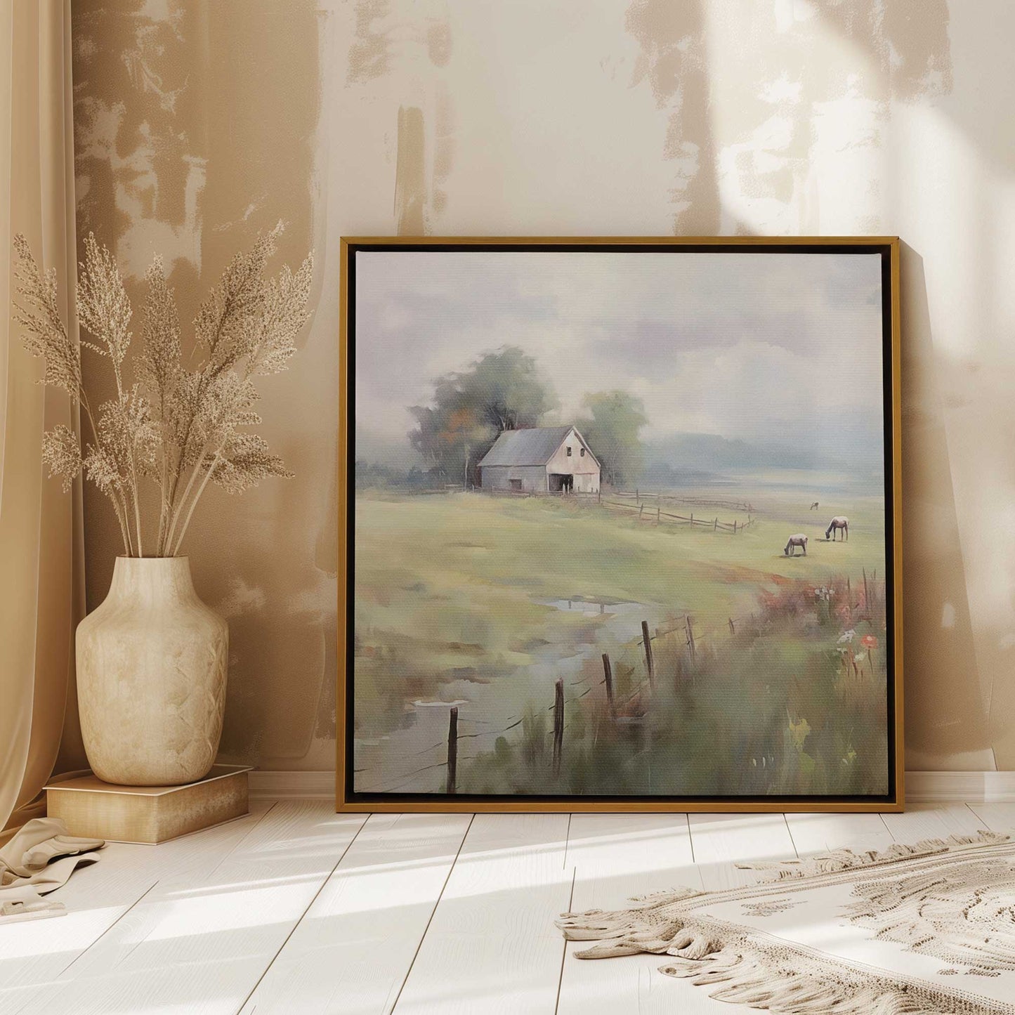 Barnyard Bliss Print on Canvas