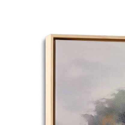 [Color:American Maple], Picture of art in a American Maple frame at an angle