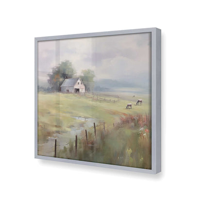 [Color:Polished Chrome], Picture of art in a Polished Chrome frame at an angle