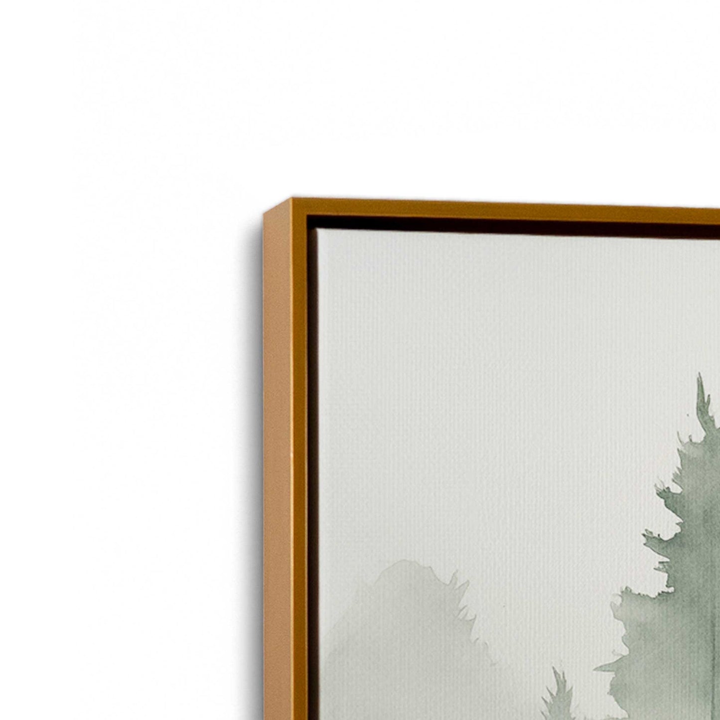 [Color:Polished Gold], Picture of art in a Polished Gold frame at an angle