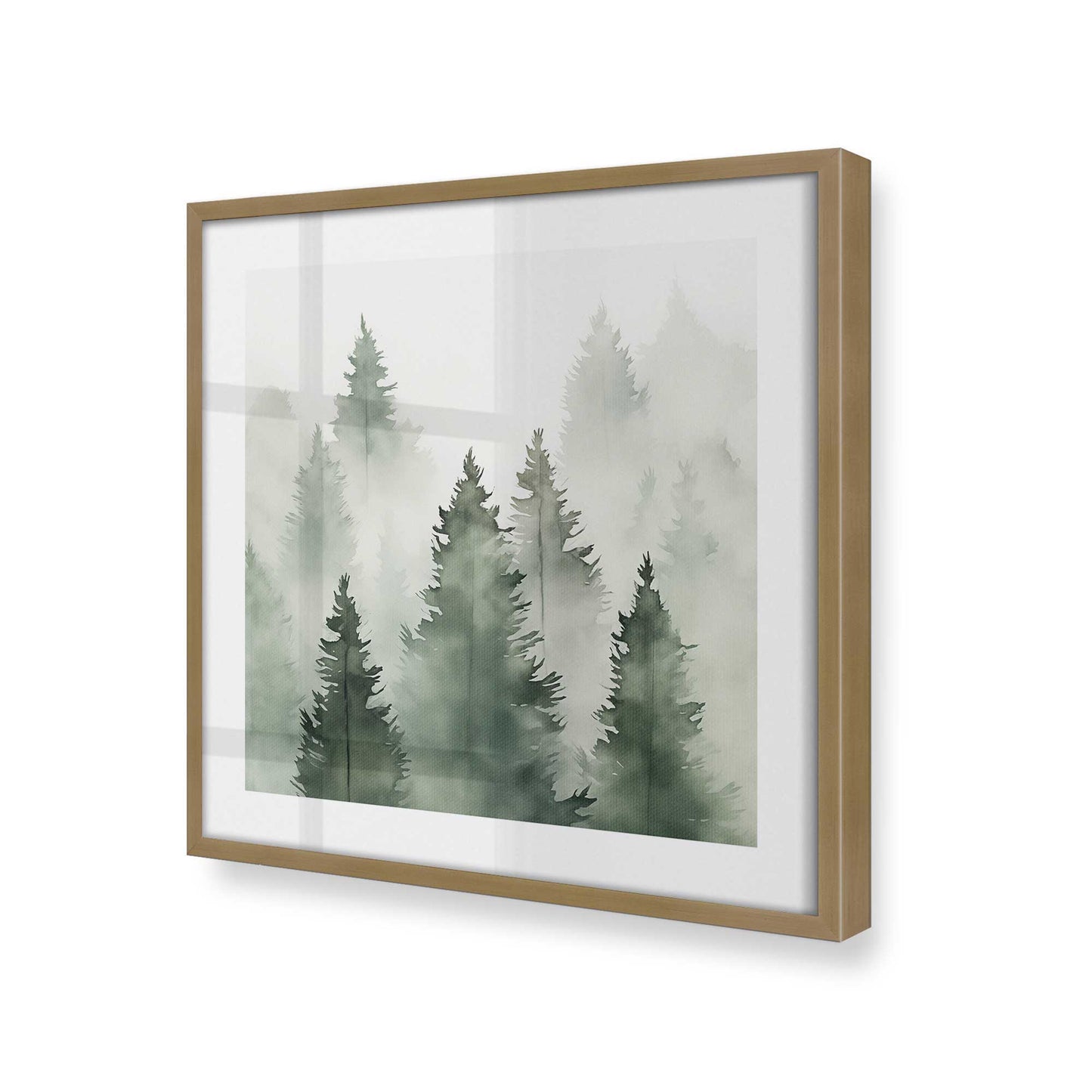 [Color:Brushed Gold], Picture of art in a Brushed Gold frame at an angle