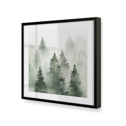 [Color:Satin Black], Picture of art in a Satin Black frame at an angle