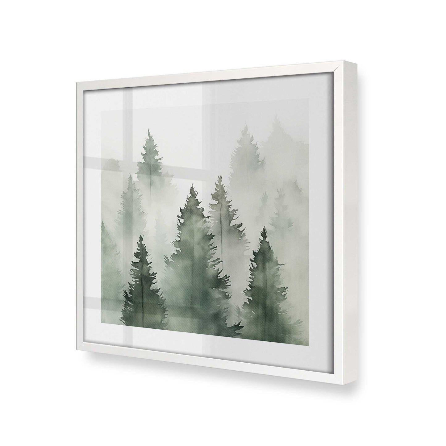 [Color:Opaque White], Picture of art in a Opaque White frame at an angle