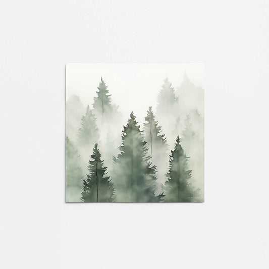 Green Haze Woodland I Promotional Rolled Print