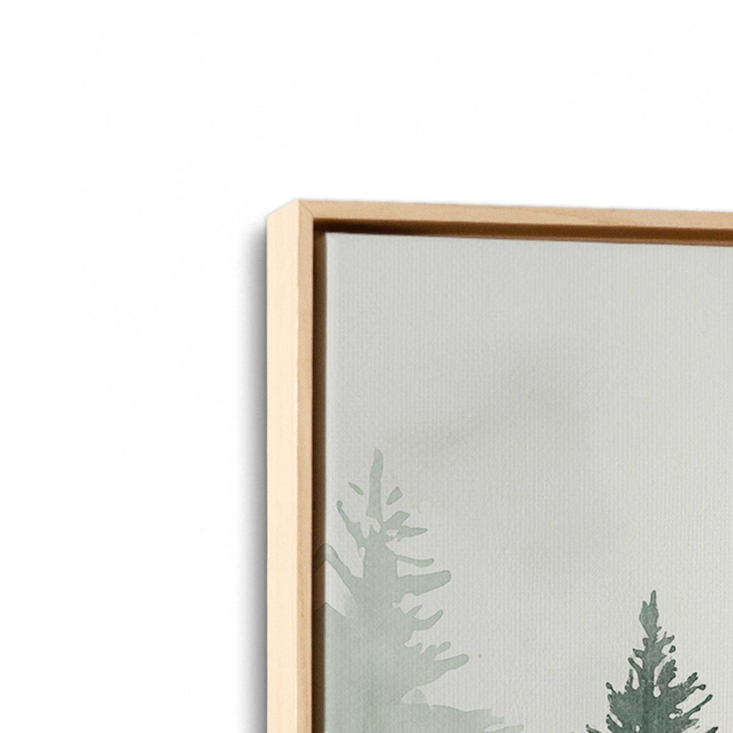 [Color:American Maple], Picture of art in a American Maple frame at an angle